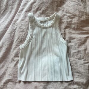 Aerie Ivory Ribbed Tank Top